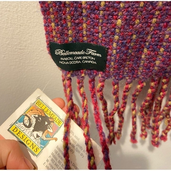 𝅺brand New With Tag Bellemeade Farm 100 Percent‎ Wool Scarf - Picture 4 of 4